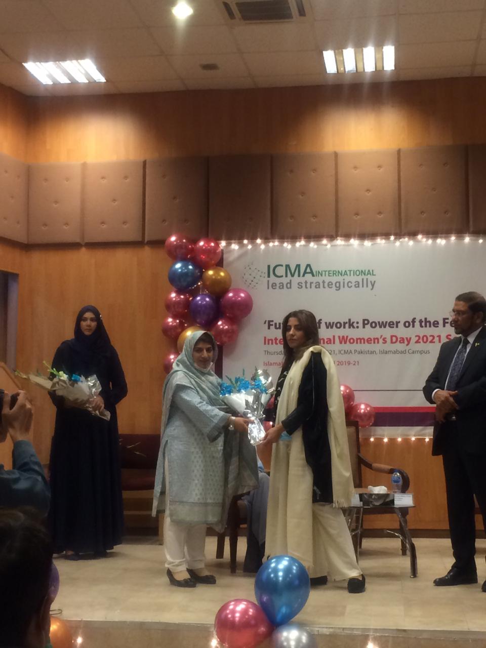 Rozan was invited at Institute of Cost and Management Accountants of Pakistan (ICMA Pakistan) in connection to celebrate International Women's Day.